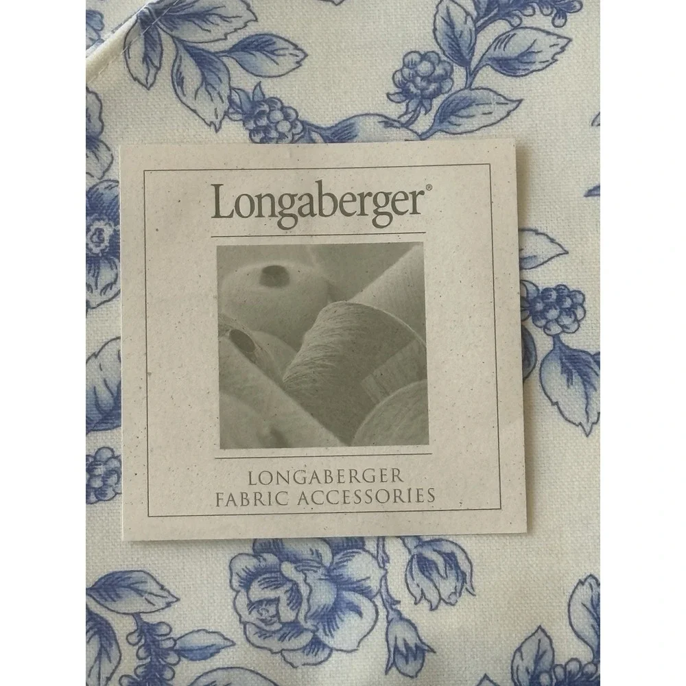 NEW Longaberger COTTAGE TRELLIS Table Runner 72x16 Blue/White‎ Farmhouse Decor